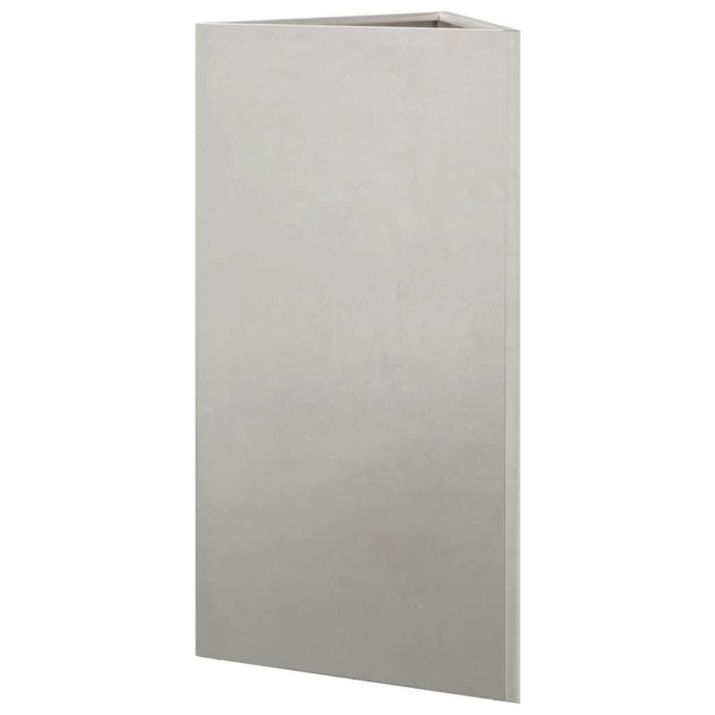 Fioriere da Giardino 2 pz Triangolari 40x40x75 cm Acciaio Inox 851166