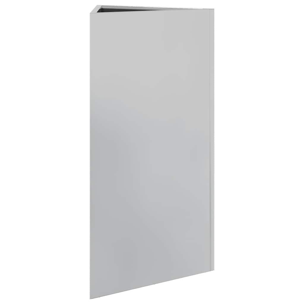 Fioriera da Giardino Triangolare 40x40x75 cm Acciaio Zincato 851167