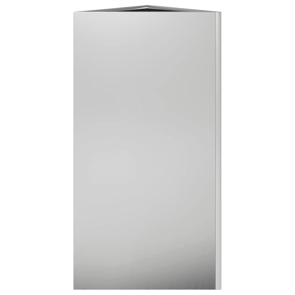 Fioriera da Giardino Triangolare 40x40x75 cm Acciaio Zincato