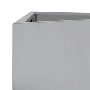 Vaso per fioriera aiuola rialzata piante fiori terrazza triangolare giardino 40 x 34,5 x 70 cm acciaio zincato Argento 02_0038812