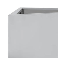 Fioriera da Giardino Triangolare 40x40x75 cm Acciaio Zincato 851167