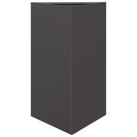 Fioriera da Giardino-Vaso da Esterno-Contenitore per Piante Nera Triangolare 50x43x75 cm in Acciaio