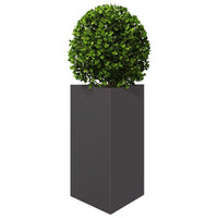 Fioriera da Giardino-Vaso da Esterno-Contenitore per Piante Nera Triangolare 50x43x75 cm in Acciaio