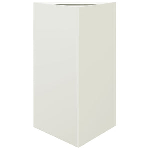 vidaXL Fioriere 2 pz Bianche Triangolari 50x43x75 cm in Acciaio