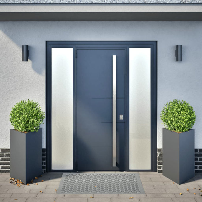 vidaXL Fioriere 2 pz Antracite Triangolari 50x43x75 cm in Acciaio