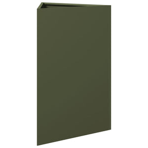 Fioriera da Giardino Verde Oliva Triangolare 50x43x75cm Acciaio 851177
