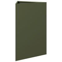 Fioriere 2 pz Verde Oliva Triangolari 50x43x75 cm in Acciaio