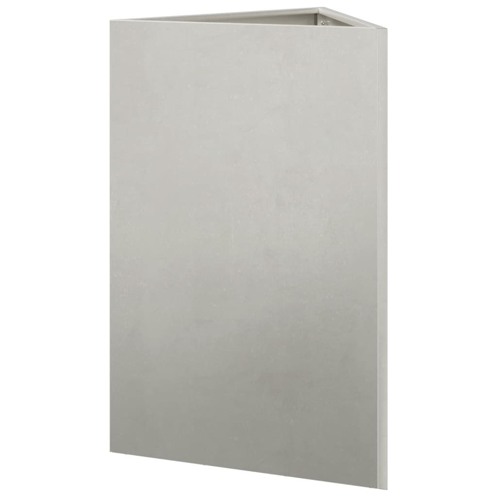 Fioriera da Giardino Triangolare 50x43x75 cm in Acciaio Inox 851179