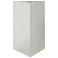 Vaso per fioriera aiuola rialzata piante fiori giardino terrazze set da 2 triangolari 50 x 43 x 75 cm acciaio inox argento 02_0039109