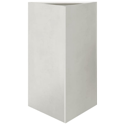 Vaso per fioriera aiuola rialzata piante fiori giardino terrazze set da 2 triangolari 50 x 43 x 75 cm acciaio inox argento 02_0039109