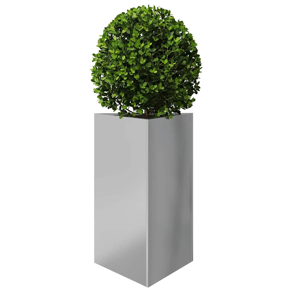 Fioriera da Giardino-Vaso da Esterno-Contenitore per Piante Triangolare 50x43x75 cm Acciaio Zincato