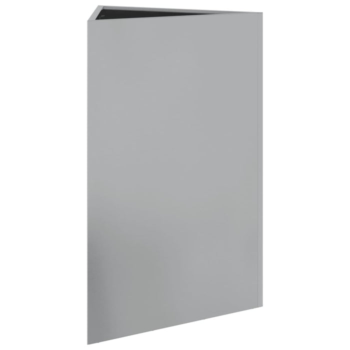 Fioriera rialzata fioriere fioriere terrazza giardino triangolare 50 x 43 x 75 cm acciaio zincato Argento 02_0038818