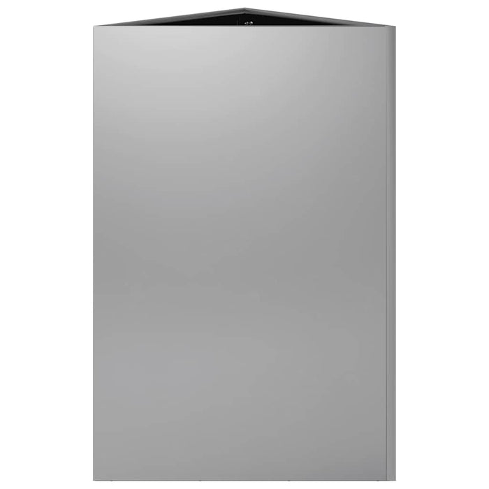 Fioriera da Giardino-Vaso da Esterno-Contenitore per Piante Triangolare 50x43x75 cm Acciaio Zincato