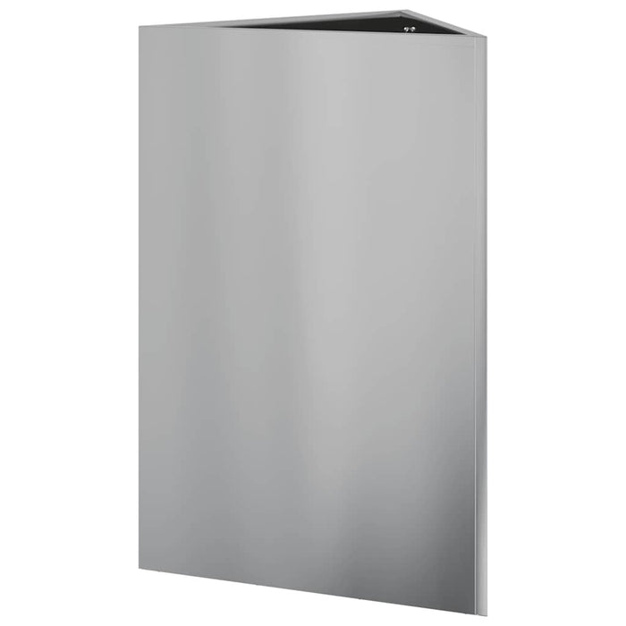 Fioriera da Giardino-Vaso da Esterno-Contenitore per Piante Triangolare 50x43x75 cm Acciaio Zincato