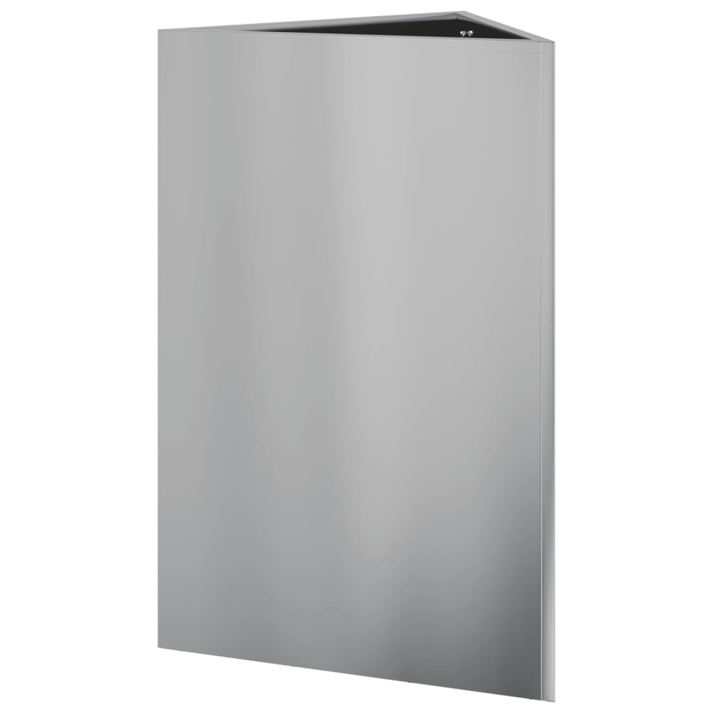 vidaXL Fioriera da Giardino Triangolare 50x43x75 cm Acciaio Zincato