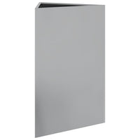 Vaso per fioriera aiuola rialzata piante fiori giardino terrazze set da 2 triangolari 50 x 43 x 75 cm acciaio zincato argento 02_0039108