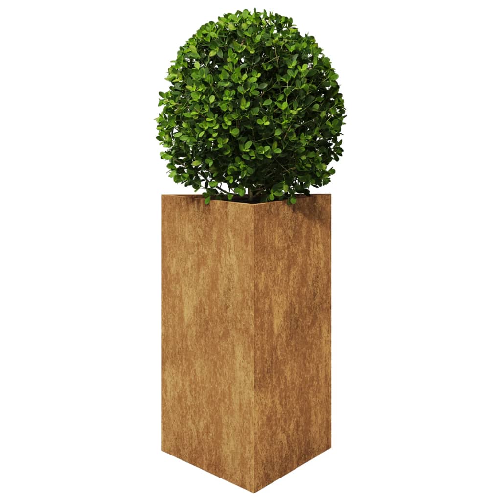 Fioriera da Giardino Triangolare 50x43x75 cm in Acciaio Corten 851183