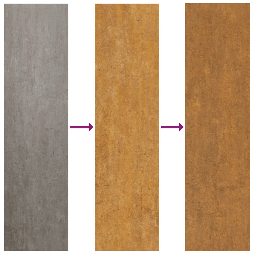 Fioriera da Giardino Triangolare 50x43x75 cm in Acciaio Corten 851183