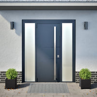 Fioriere da Giardino 2 pz Nere 30x30x30 cm in Acciaio