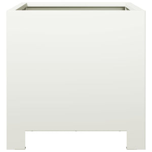 vidaXL Fioriere da Giardino 2 pz Bianche 30x30x30 cm in Acciaio