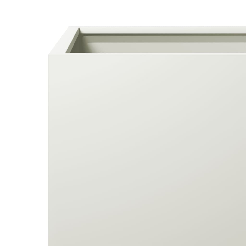 vidaXL Fioriere da Giardino 2 pz Bianche 30x30x30 cm in Acciaio