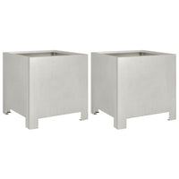 vidaXL Fioriere da Giardino 2 pz 30x30x30 cm in Acciaio Inossidabile