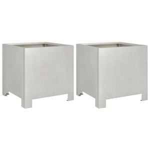vidaXL Fioriere da Giardino 2 pz 30x30x30 cm in Acciaio Inossidabile