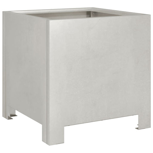 Fioriera rialzata per aiuole fioriere giardino terrazze set da 2 30 x 30 x 30 cm acciaio inox argento 02_0038922