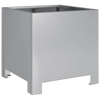 Fioriera da Giardino-Vaso da Esterno 30x30x30 cm Acciaio Zincato 253269