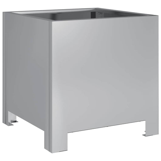 Fioriera da Giardino-Vaso da Esterno 30x30x30 cm Acciaio Zincato 253269