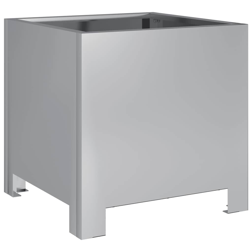 Fioriera da Giardino-Vaso da Esterno 30x30x30 cm Acciaio Zincato 253269