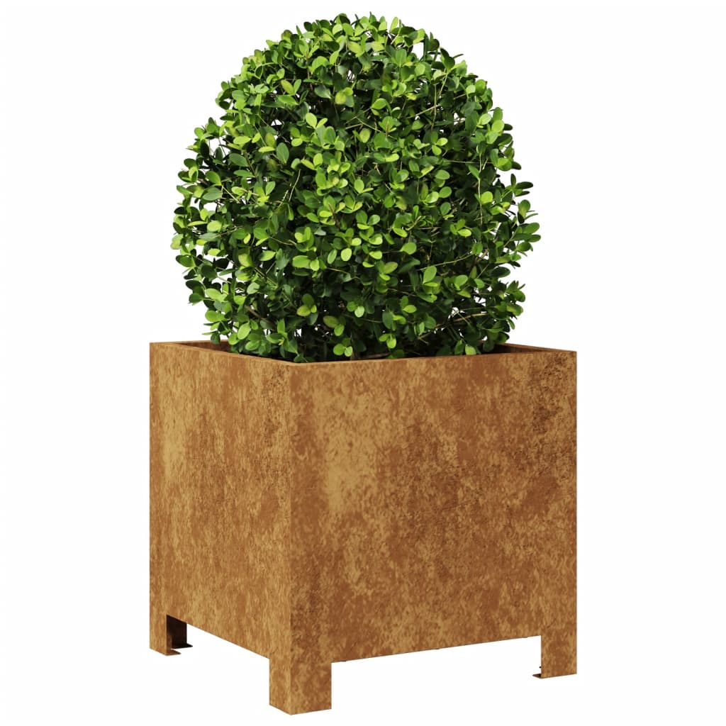 Fioriere da Giardino 2 pz 30x30x30 cm in Acciaio Corten 851198