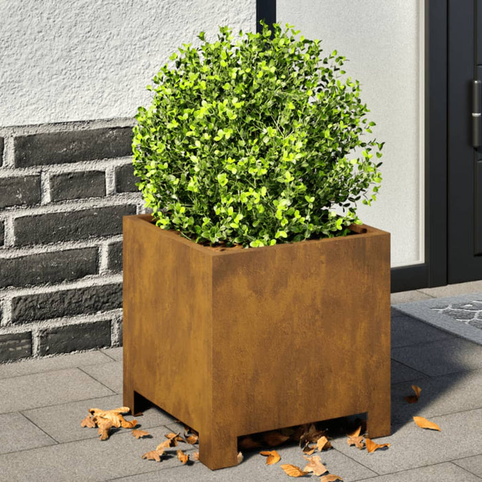 Fioriere da Giardino 2 pz 30x30x30 cm in Acciaio Corten 851198