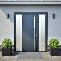 Fioriere da Giardino 2 pz Nere 40x40x40 cm in Acciaio 851200