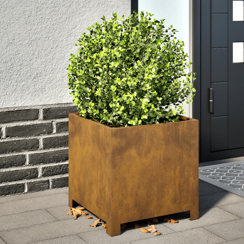 Fioriera da Giardino 40x40x40 cm in Acciaio Corten 851211