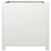 Fioriera da Giardino Bianca 50x50x50 cm in Acciaio