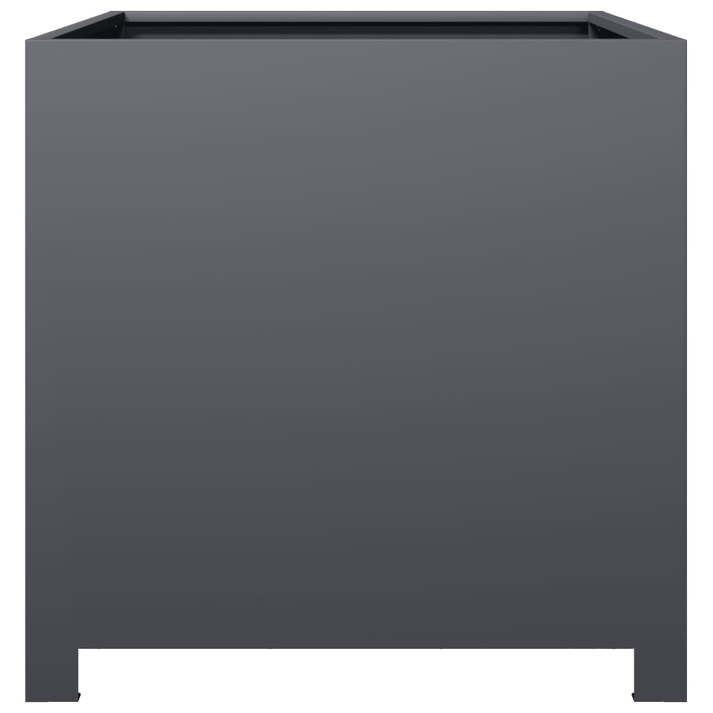 Fioriera da Giardino Antracite 50x50x50 cm in Acciaio