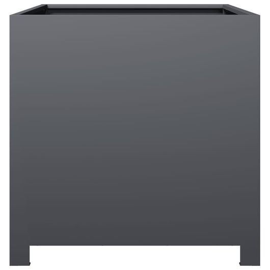 Vassoio per fioriera aiuola rialzata piante fiori terrazza giardino 50 x 50 x 50 cm acciaio antracite 02_0037652