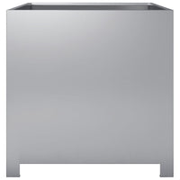 Fioriera aiuola rialzata vassoio piante fiori terrazzo giardino 50 x 50 x 50 cm acciaio zincato Argento 02_0037659