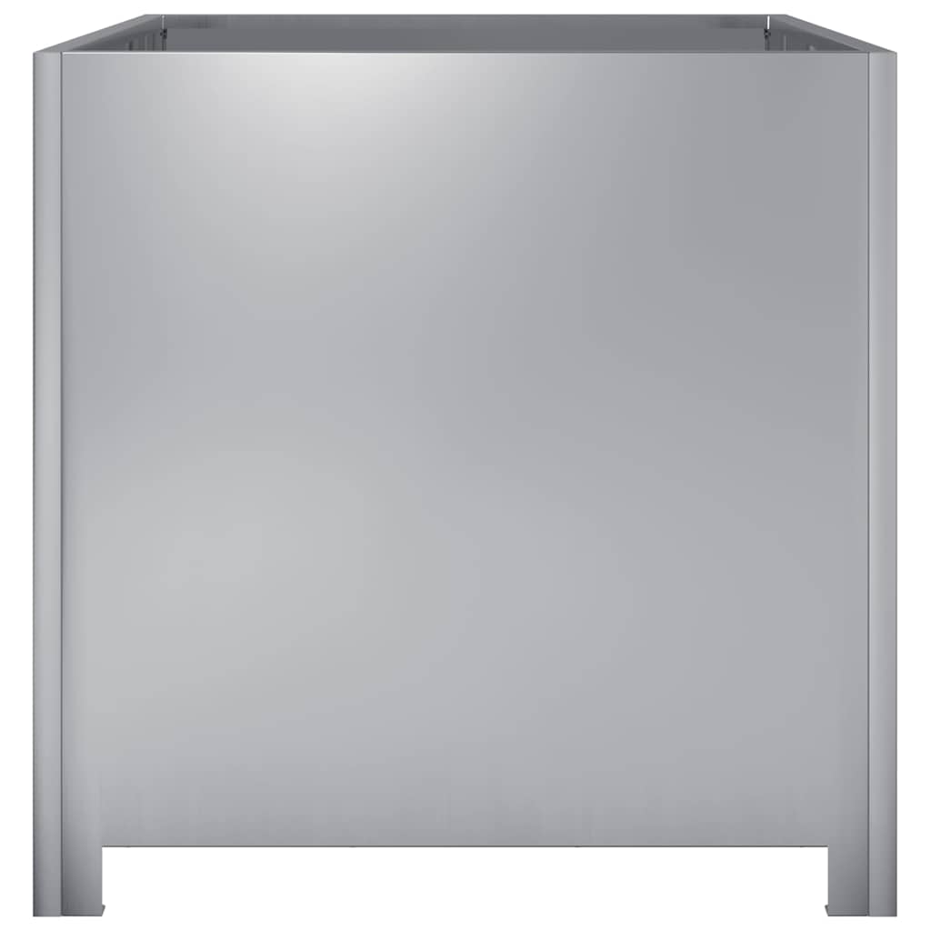 Fioriera da Giardino-Vaso da Esterno 50x50x50 cm in Acciaio Zincato 441563