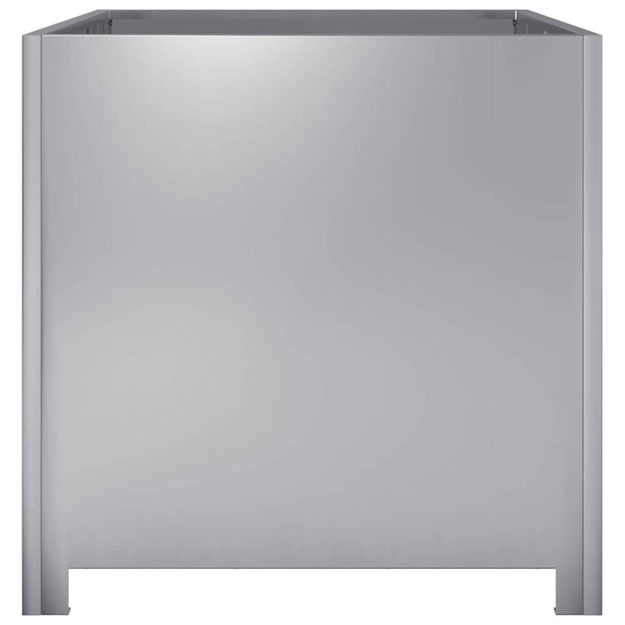 Fioriera da Giardino-Vaso da Esterno 50x50x50 cm in Acciaio Zincato 441563