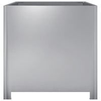 Fioriera aiuola rialzata vassoio piante fiori terrazzo giardino 50 x 50 x 50 cm acciaio zincato Argento 02_0037659