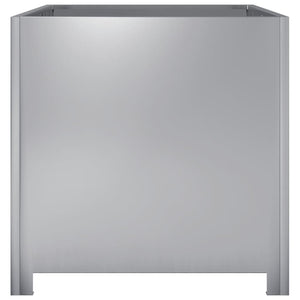 Fioriera aiuola rialzata vassoio piante fiori terrazzo giardino 50 x 50 x 50 cm acciaio zincato Argento 02_0037659