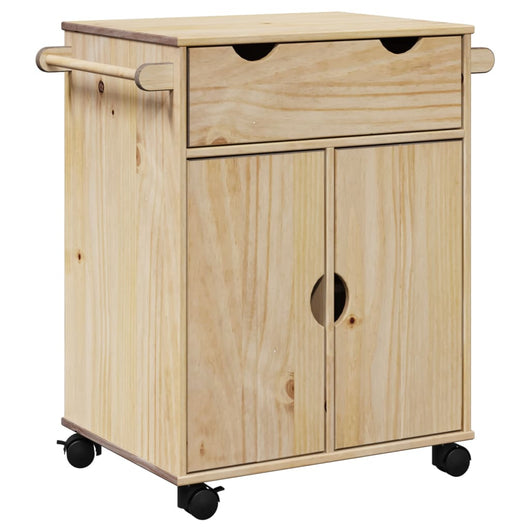 Carrello da Cucina OTTA 71x45x80 cm in Legno Massello di Pino 4013464