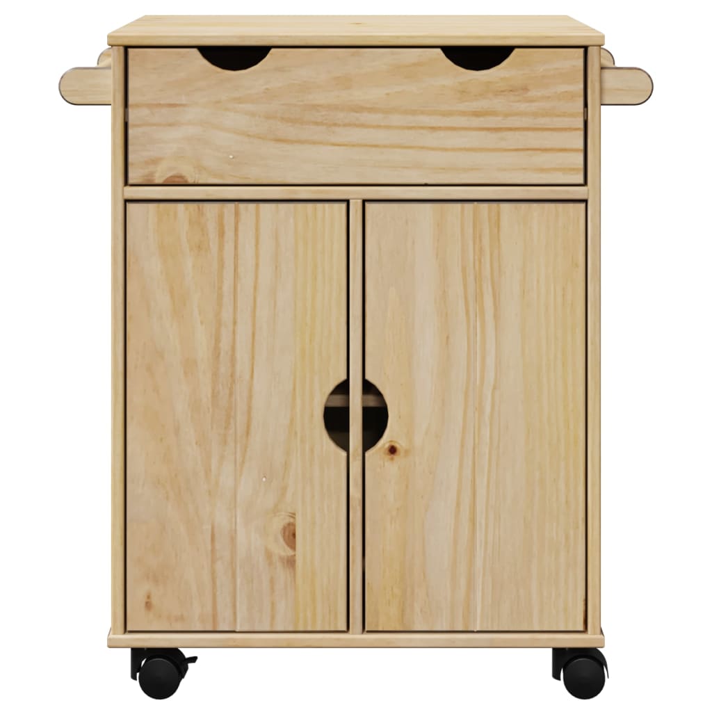 Carrello da Cucina OTTA 71x45x80 cm in Legno Massello di Pino 4013464