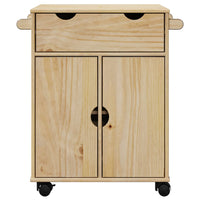 Carrello da Cucina OTTA 71x45x80 cm in Legno Massello di Pino 4013464