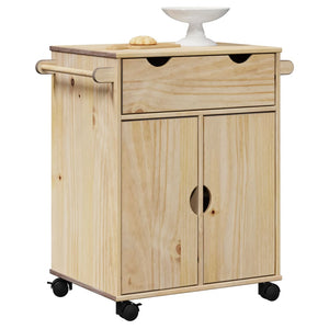 Carrello da Cucina OTTA 71x45x80 cm in Legno Massello di Pino 4013464