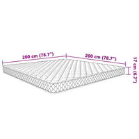 Materasso Viscoelastico Bianco 200x200x17 cm Morbido 4013421