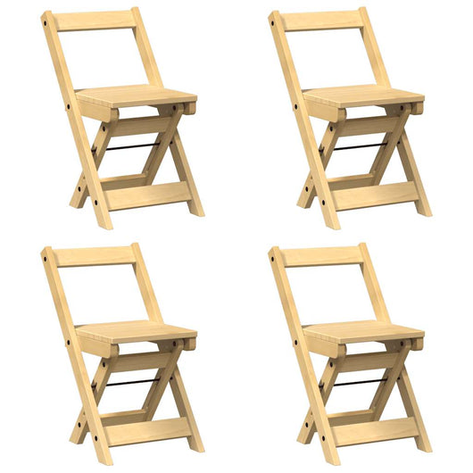 Sedie da Pranzo Pieghevoli 4 pz Corona Cera in Legno di Pino