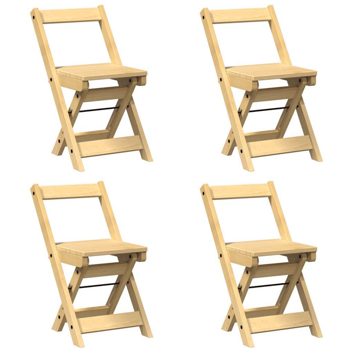 Sedie da Pranzo Pieghevoli 4 pz Corona Cera in Legno di Pino 4013434